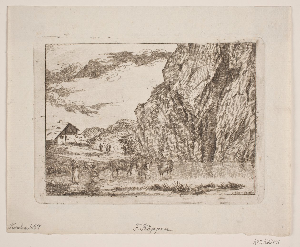 Bergslandskap av Christopher Friederich Köppen