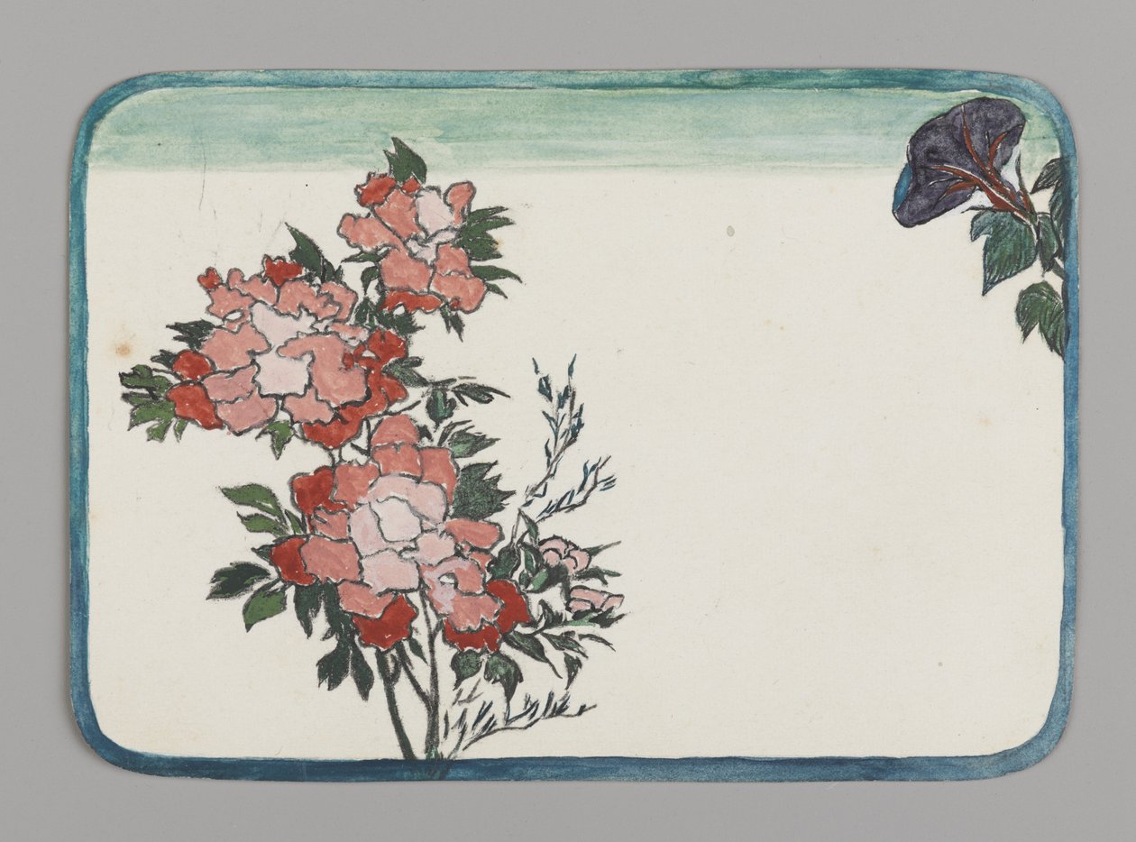 Krysantemum och Morning Glories (wc på papper) av Christopher Grant La Farge