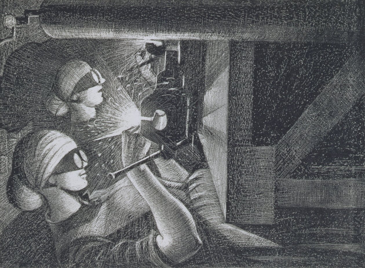 Acetylene Welders, 1917 (etching and drypoint) av Christopher Richard Wynne Nevinson