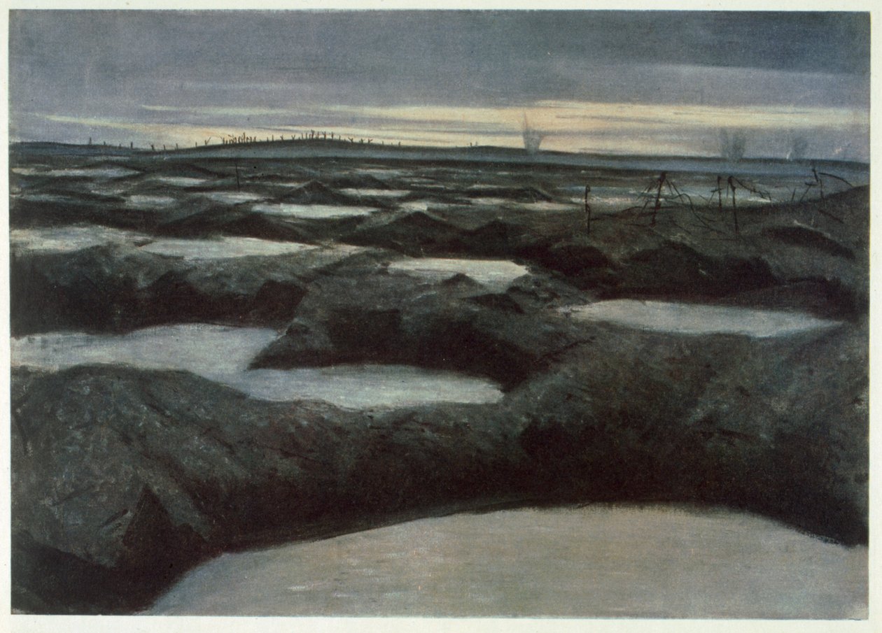 After a Push, från British Artists at the Front, Continuation of The Western Front, 1918 av Christopher Richard Wynne Nevinson