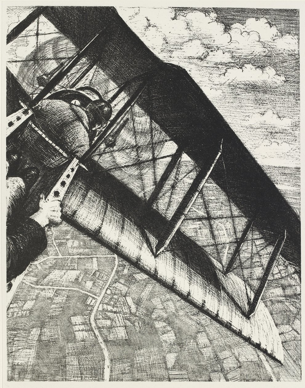 Bankverksamhet på 4 000 fot, 1917 av Christopher Richard Wynne Nevinson