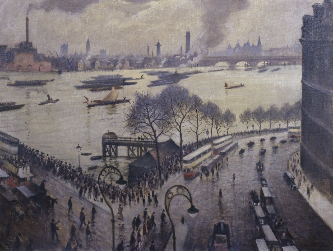 Blackfriars Bridge, London, ca 1927 av Christopher Richard Wynne Nevinson
