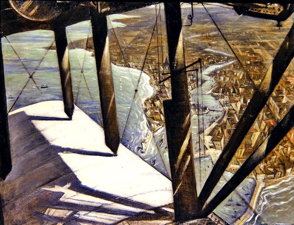 Från ett Parisplan (olja på duk) av Christopher Richard Wynne Nevinson