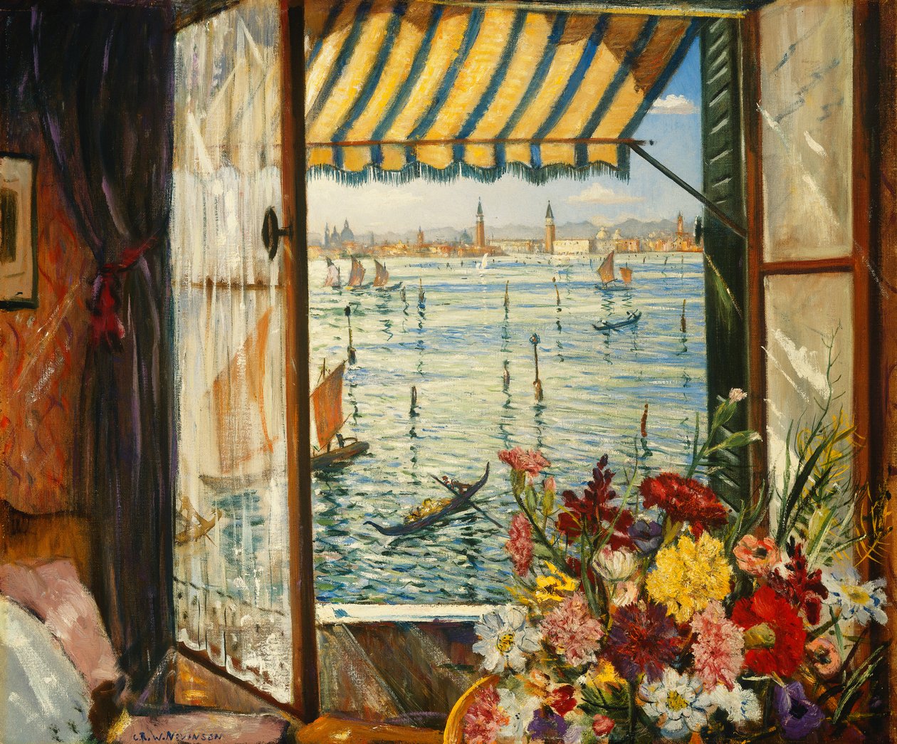 Från ett venetianskt fönster, 1934 av Christopher Richard Wynne Nevinson