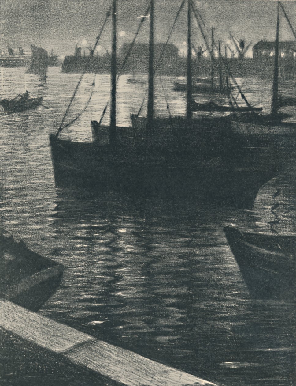 Hamnen, 1919 av Christopher Richard Wynne Nevinson