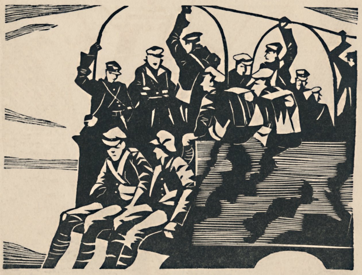 Lastbilshoppare, 1919 av Christopher Richard Wynne Nevinson