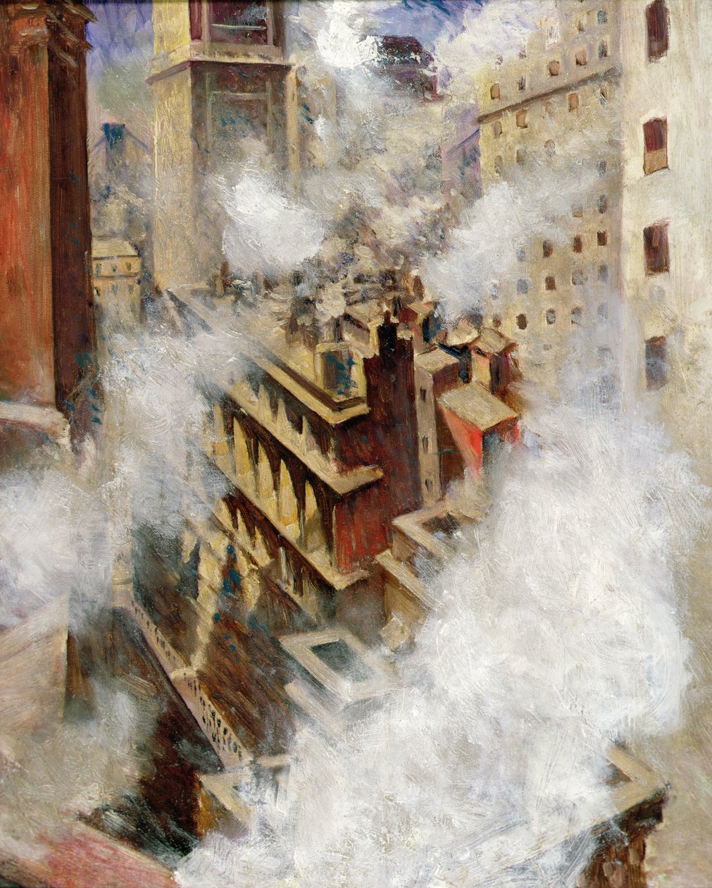 New York (olja på duk) av Christopher Richard Wynne Nevinson