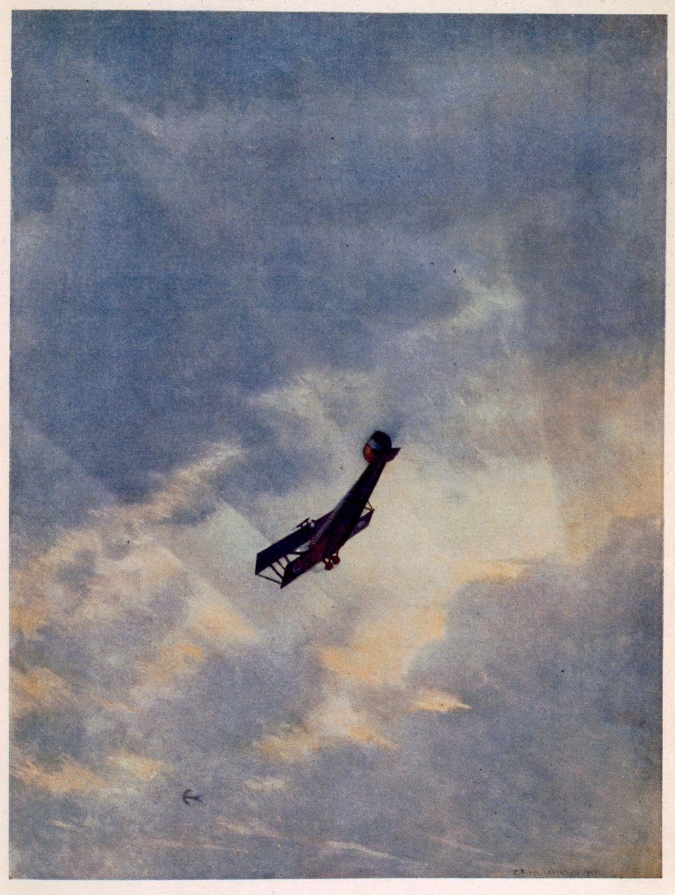 Swooping Down on a Hostile Plane, från brittiska artister vid fronten, fortsättning på västfronten, 1918 av Christopher Richard Wynne Nevinson