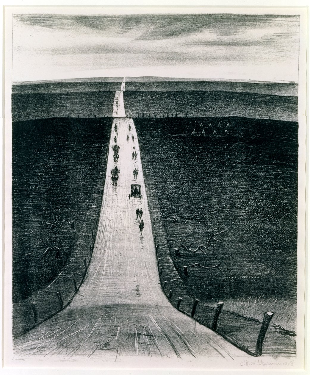 Vägen från Arras till Bapaume, 1918 av Christopher Richard Wynne Nevinson