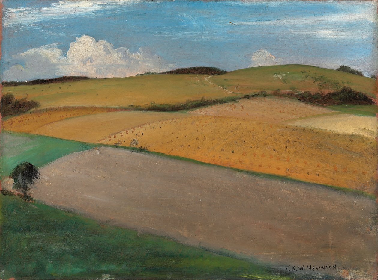 The Trundle at Goodwood, 1930-talet av Christopher Richard Wynne Nevinson