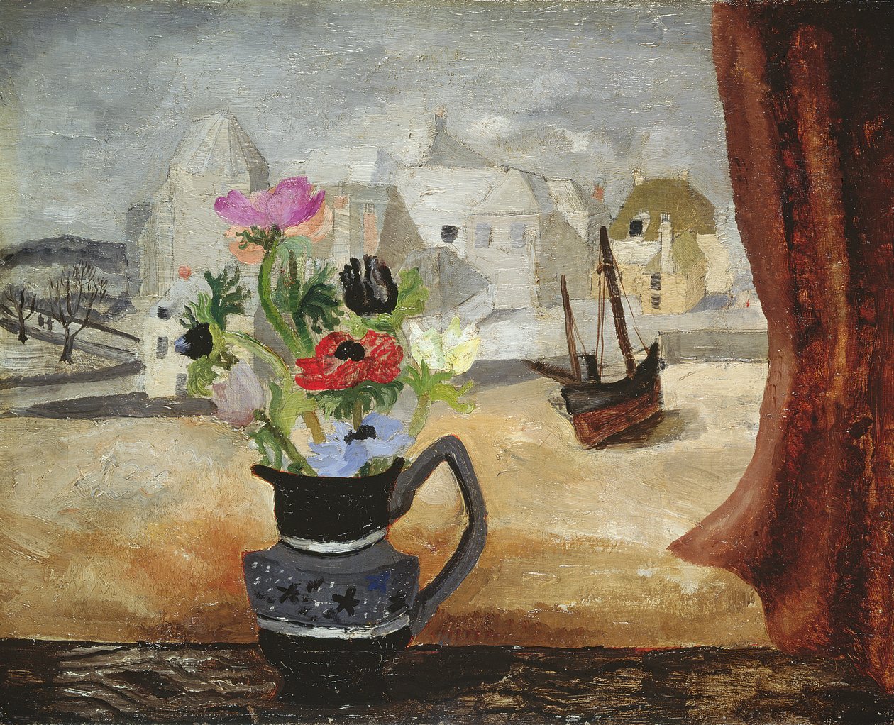 Anemoner i ett fönster från Cornwall av Christopher Wood