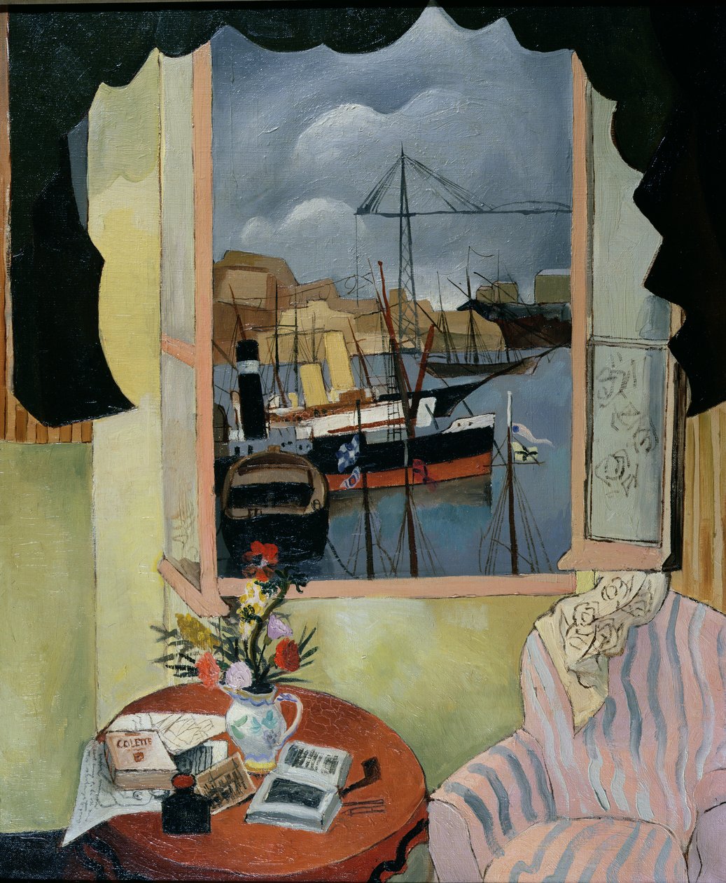 Fönster i Marseille, 1927 av Christopher Wood