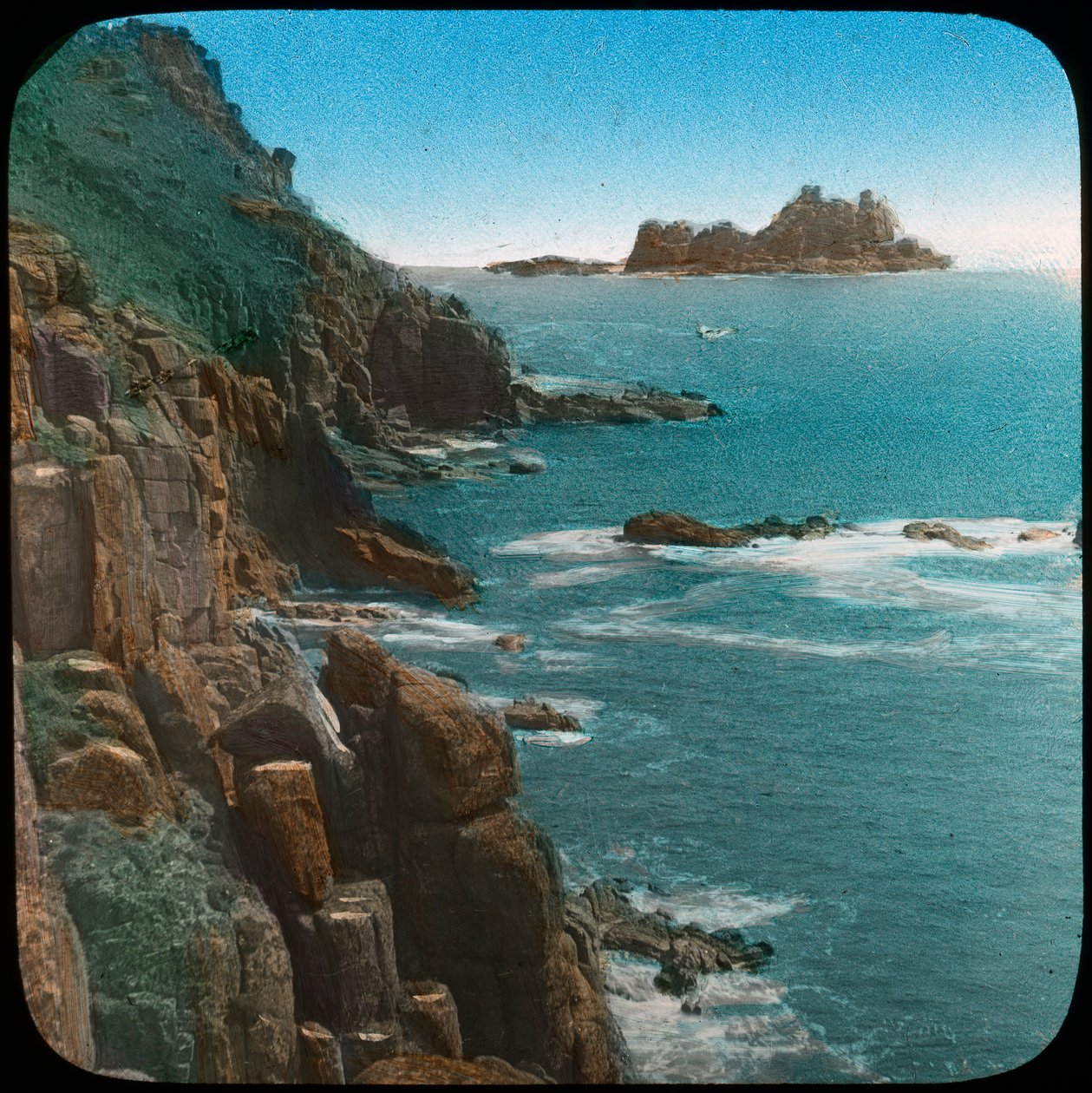 Lands End, Cornwall, sent 1800-tal eller tidigt 1900-tal av Church Army Lantern Department