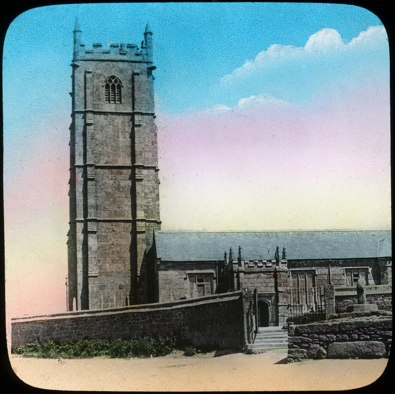 St Buryan Church, Cornwall, sent 1800-tal eller tidigt 1900-tal av Church Army Lantern Department