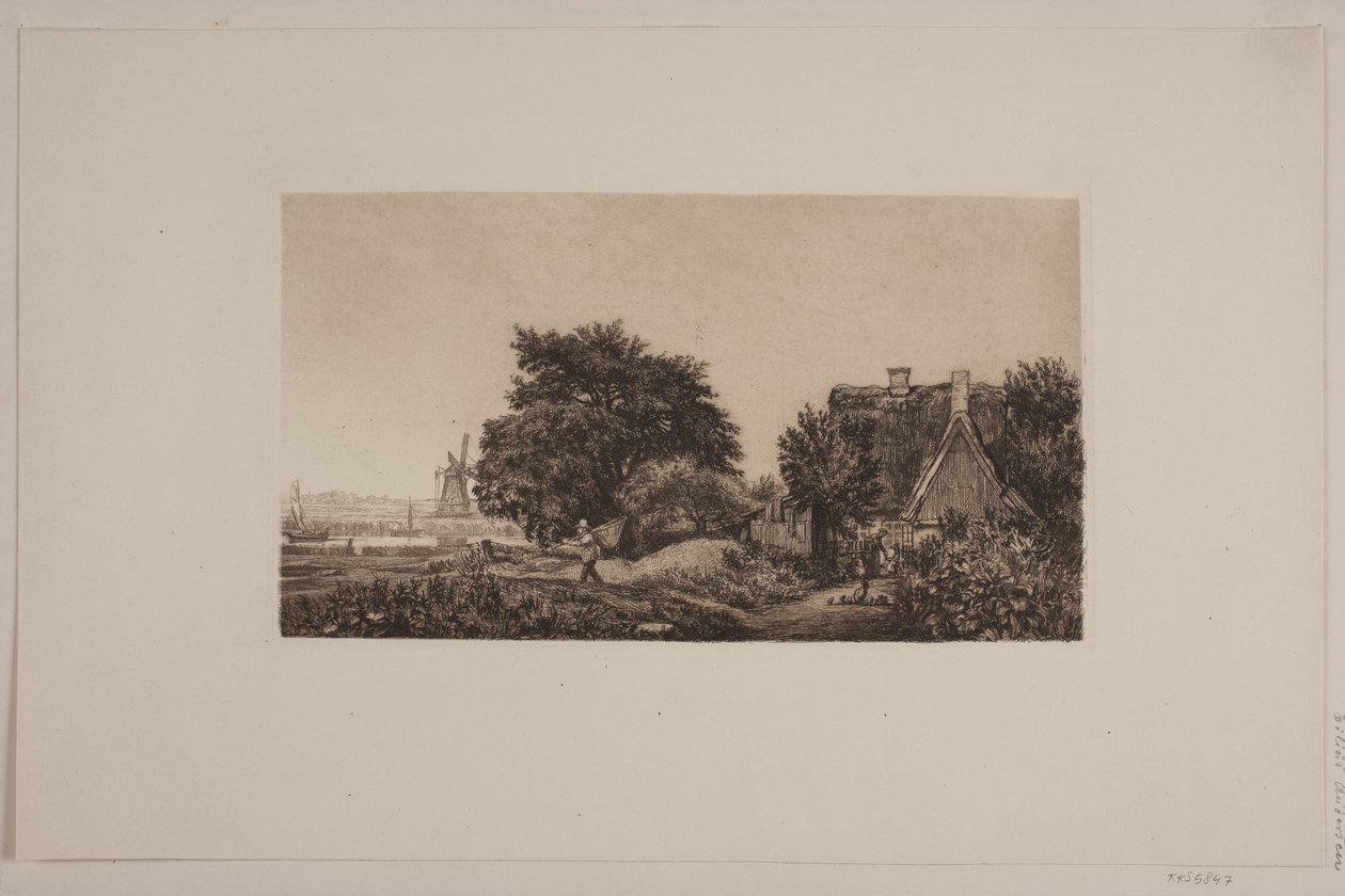 Landskap med kvarn av Cilius Johannes Konrad Andersen