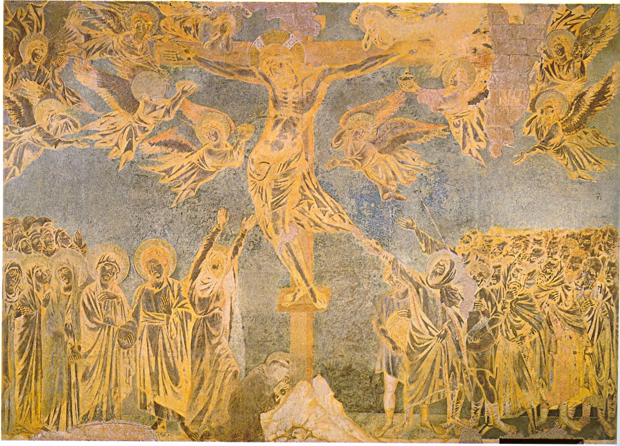 korsfästelse i vänster transept av Cimabue