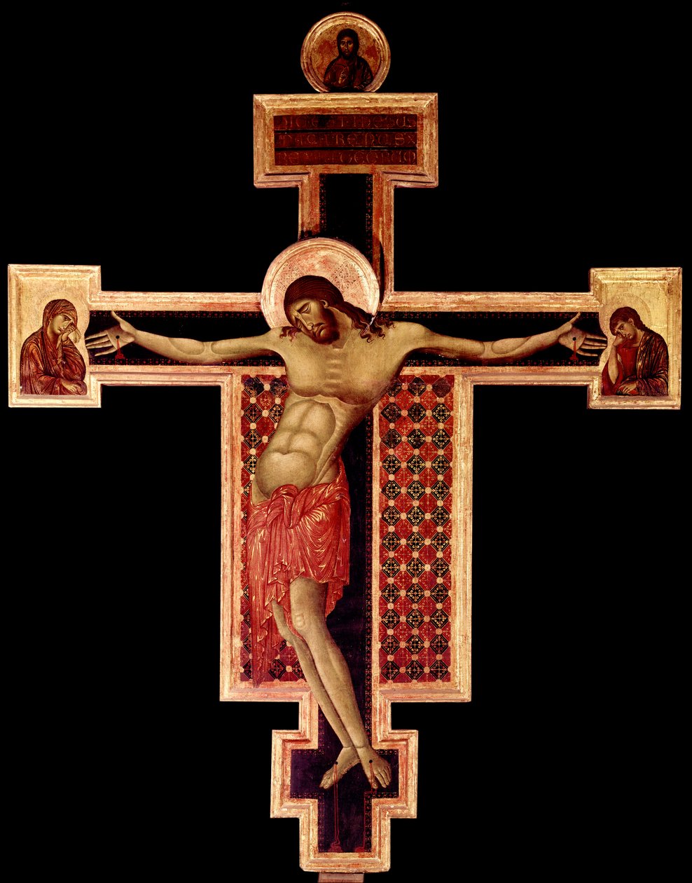 Krucifix Detrempe på trä av Cimabue (Cenni di Pepo) (1272-1302) 1268-1271 Mått 336x267 cm Arezzo, San Domenico-kyrkan av Cimabue