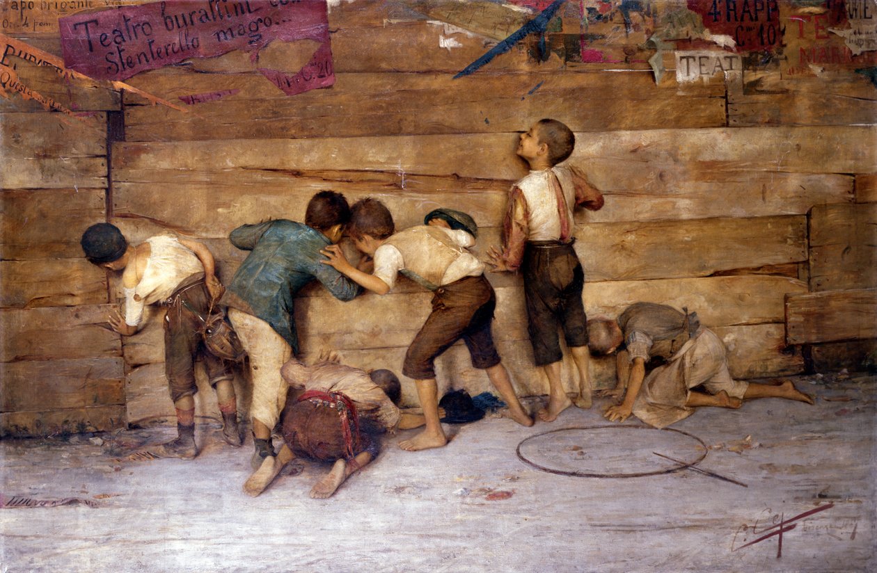 Utan Quattrini, dockteater, Florens, 1887 av Cipriano Cei