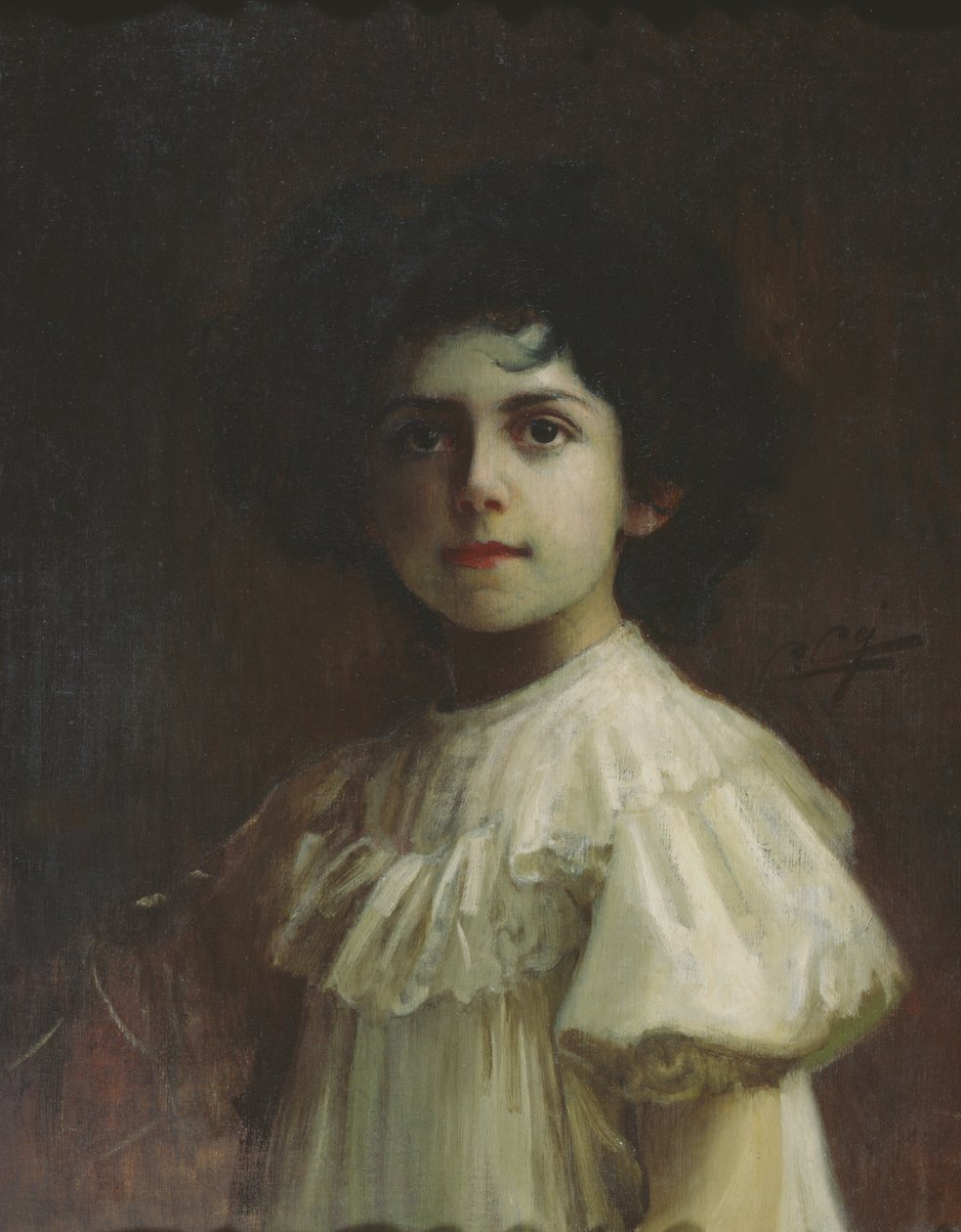 Porträtt som ett barn av Yolande Louise av Savojen, c.1910 av Cipriano Cei