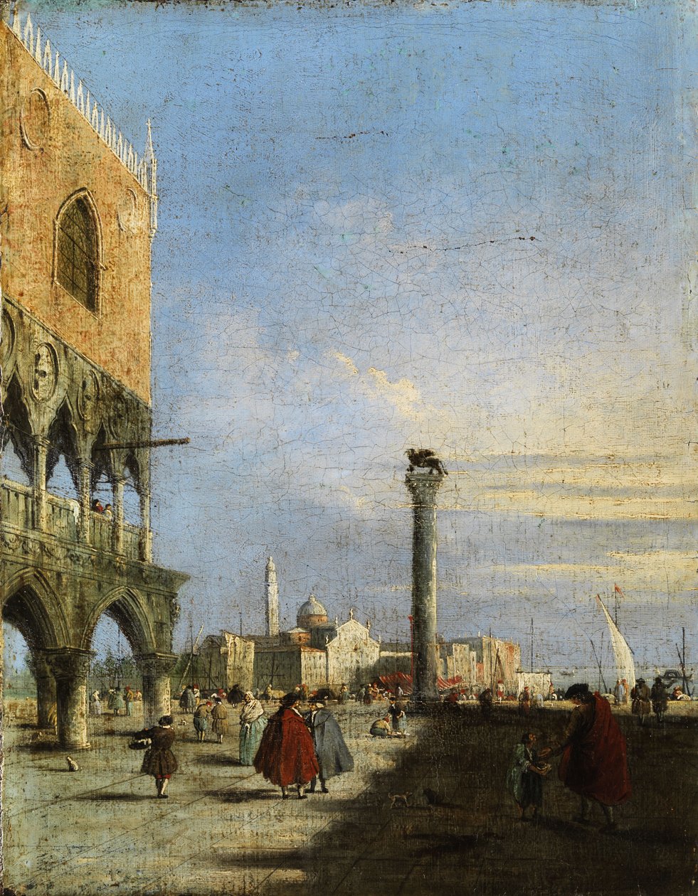 Piazza San Marco av Francesco circle of Guardi