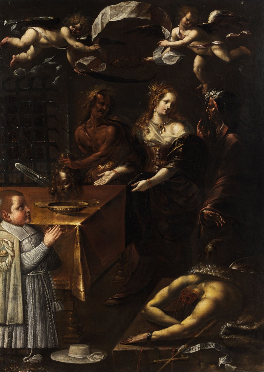Die Enthauptung Johannes des Täufers av Circle of Giulio Cesare Procaccini