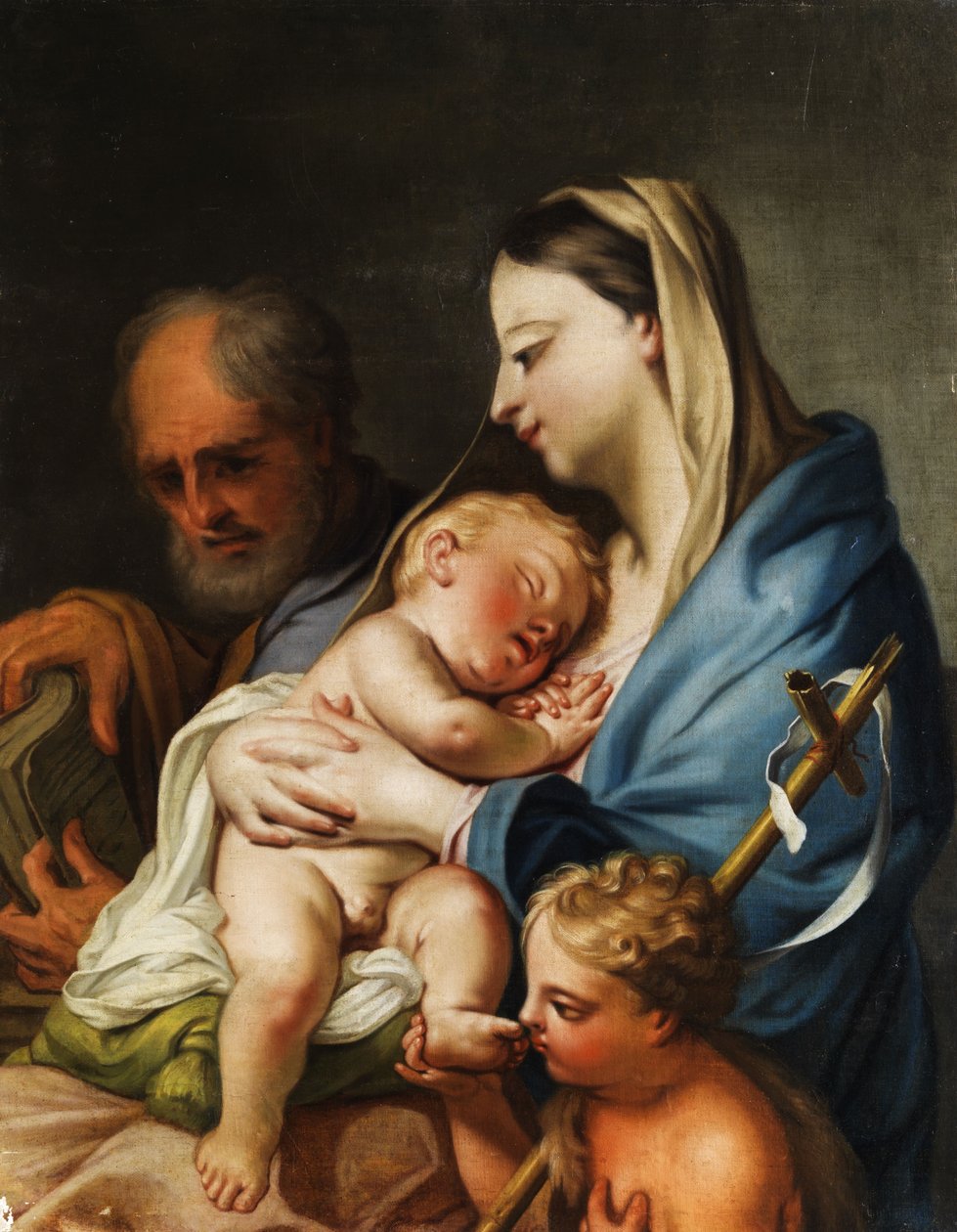 Heilige Familie mit dem Johannesknaben av Circle of Jacopo Amigoni