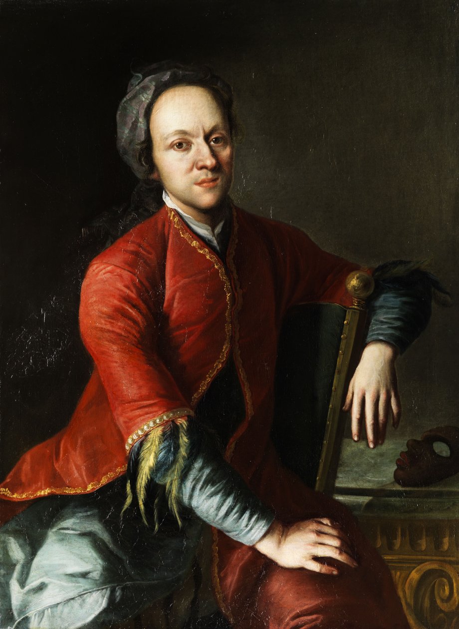 Portrait eines Schauspielers av Circle of Jan Kupecký