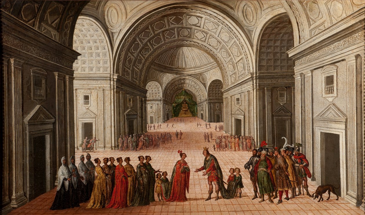 Salomos möte och drottningen av Sheba av Juan de la Corte