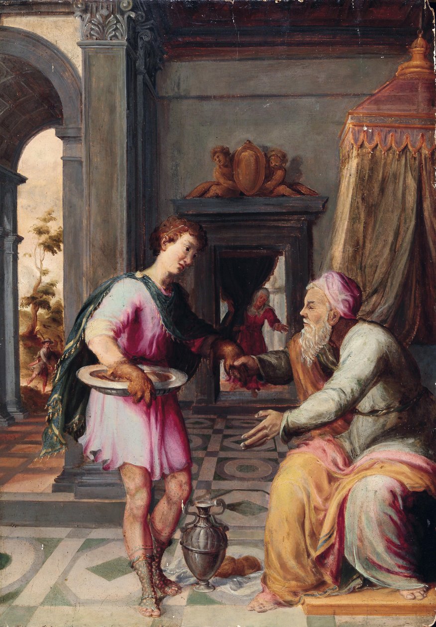 Isak och Jacob av Circle of Prospero Fontana