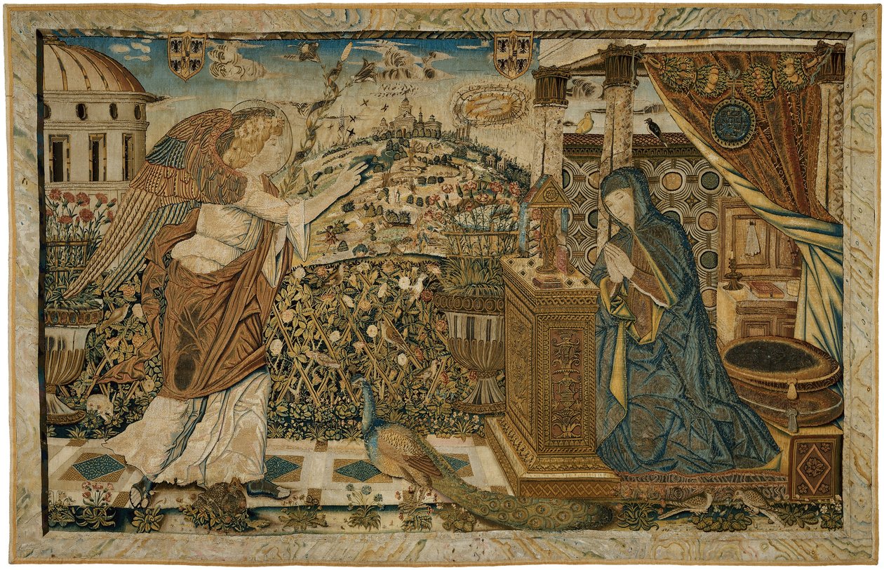 Bebådelsen av Circle of Andrea Mantegna