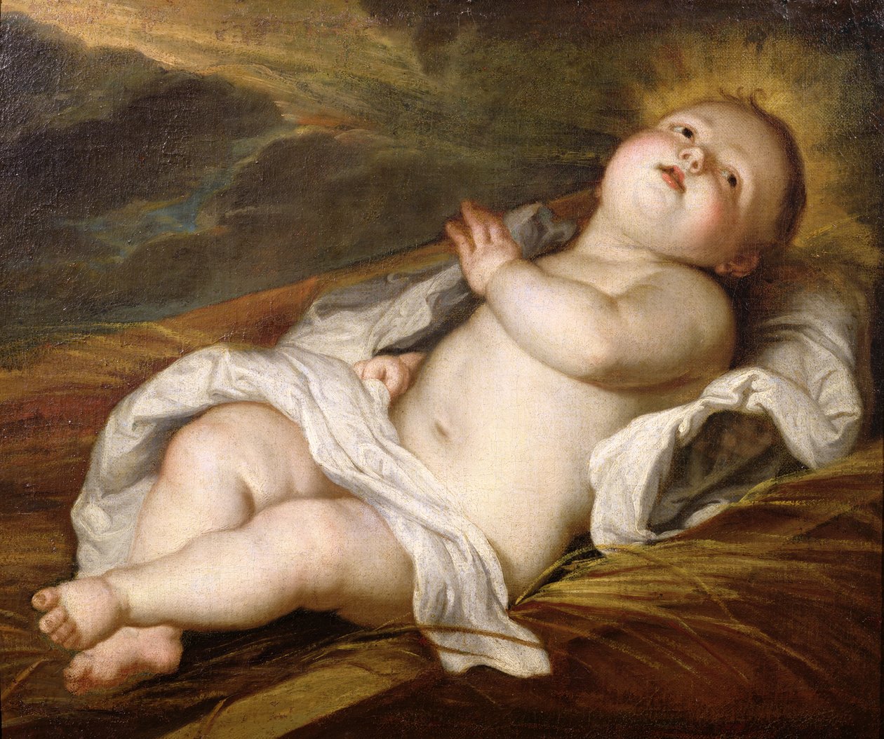 spädbarn Kristus av Circle of Anthony van Dyck