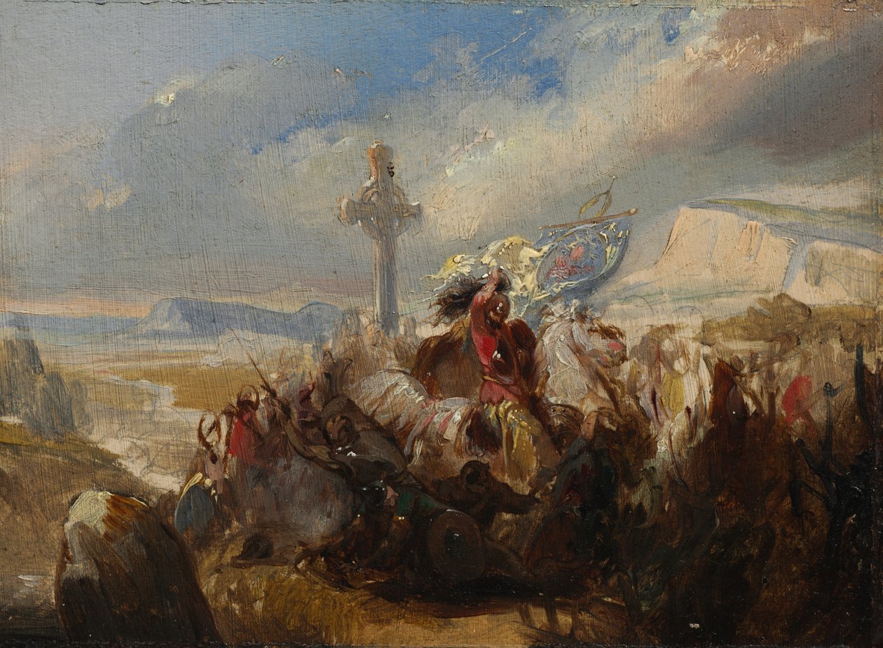 Slaget vid Poitiers, 25 oktober 732 av Circle of Baron Charles de Steuben