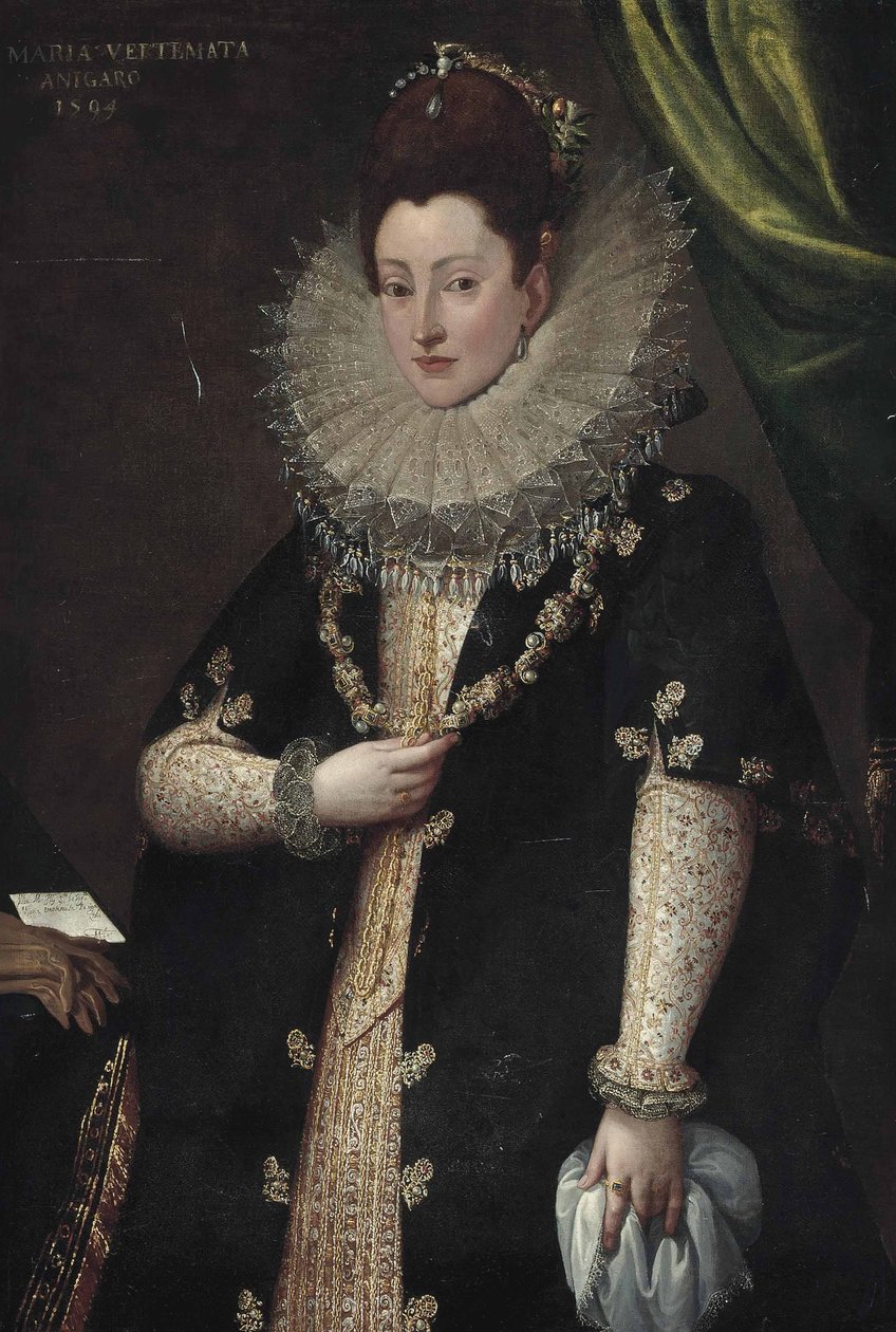 Frans Pourbus II:s krets Maria Vertemata av Circle of Frans Pourbus the Younger