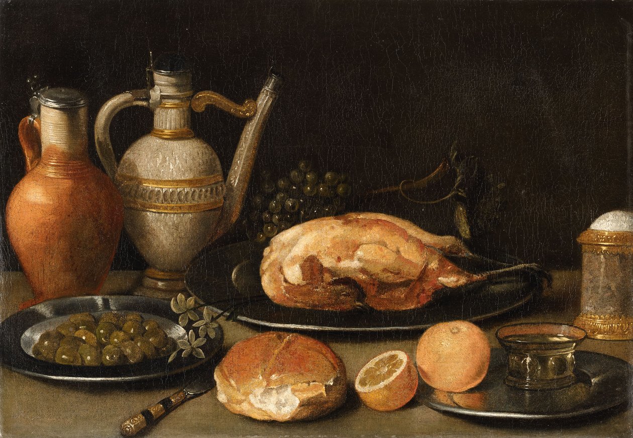 Tyska: Frukost stilleben av Circle of Georg Flegel