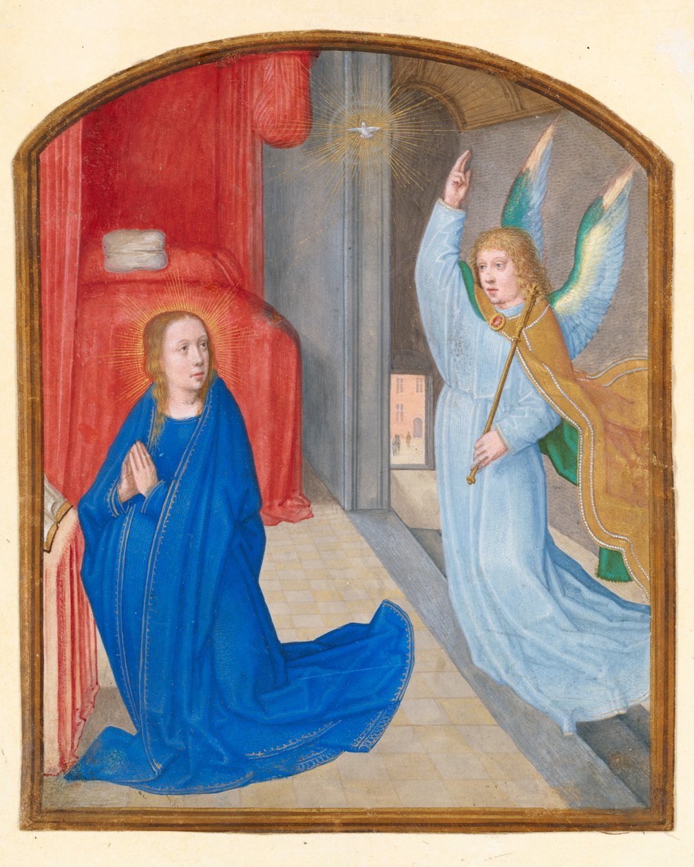 Bebådelsen, ca. 1510. av Circle of Gerard David