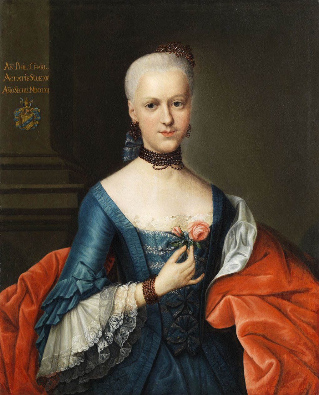 Porträtt av en ung ädel dam av Circle of Johann Heinrich Tischbein