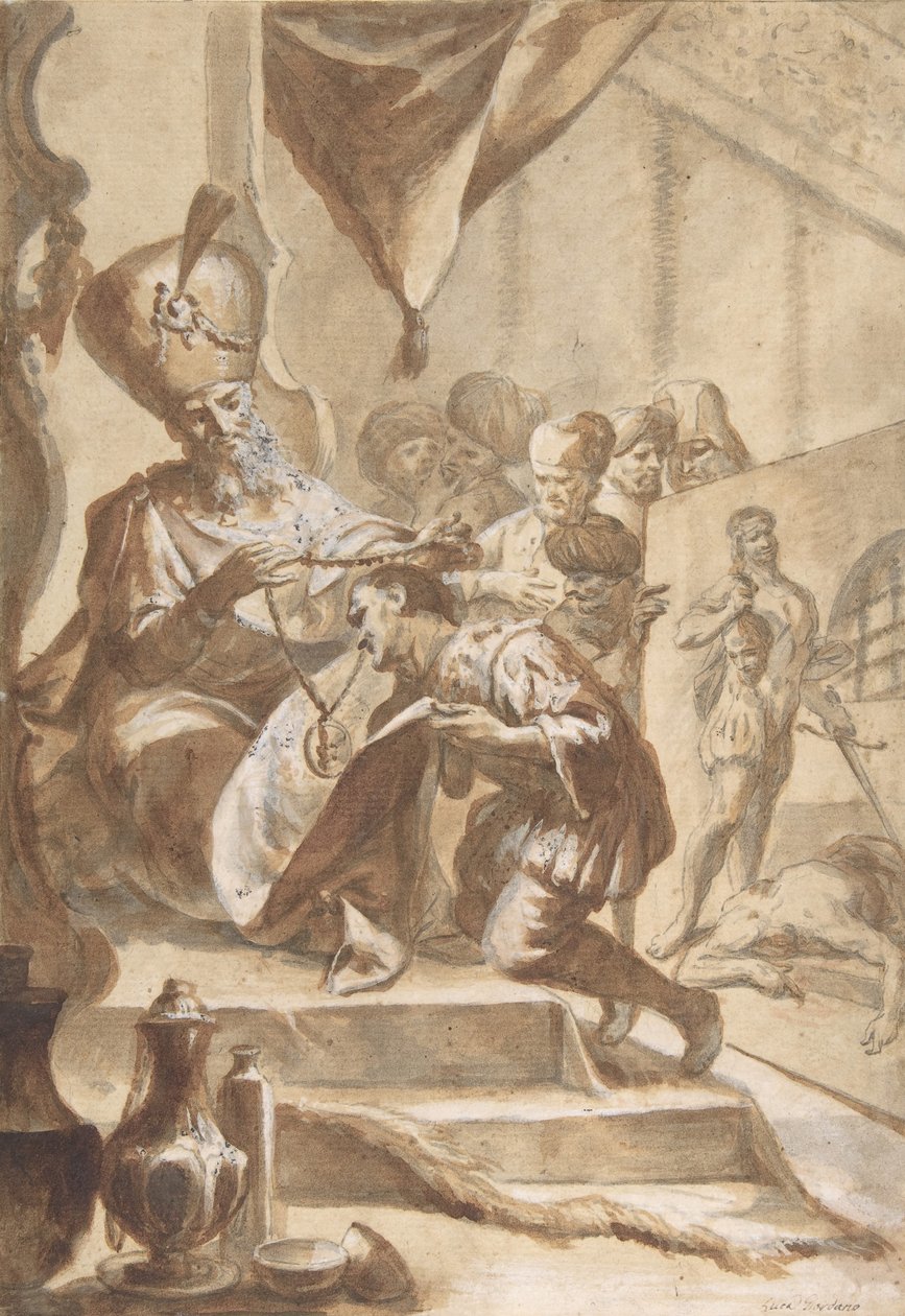 Målaren belönades, 1634-1705. av Circle of Luca Giordano.
