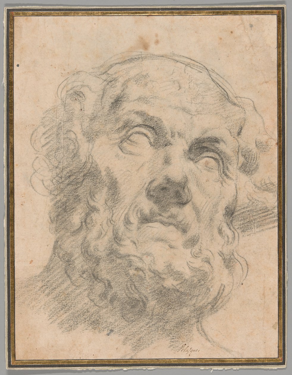 Chef för en gammal man, möjligen Seneca av Circle of Peter Paul Rubens