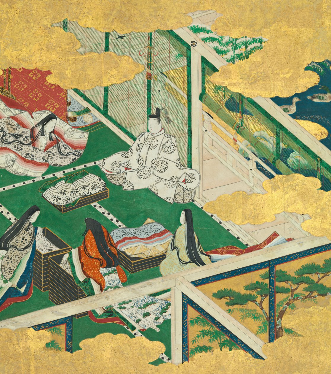 En härlig krans Tamakazura, 1600-talet. av Circle of Tosa Mitsuyoshi
