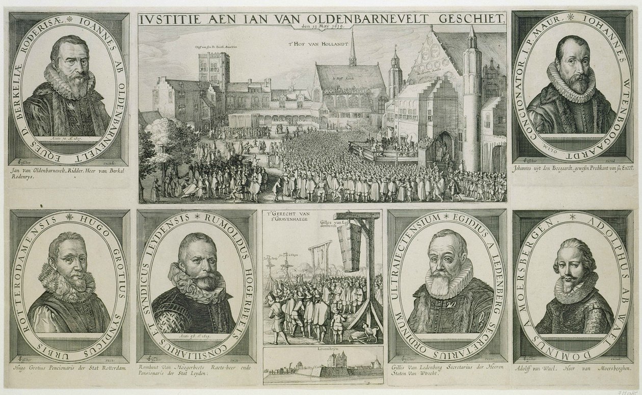 The decapitation of Johan van Oldenbarnevelt, 1619 av Claes Jansz Visscher
