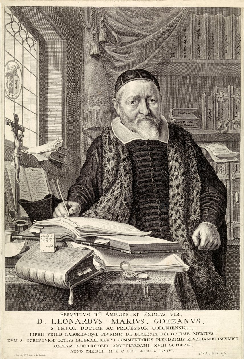 D. Leonardus Marius Goezanus, pub. 1654 gravyr. av Claes Corneliszoon Moeyaert