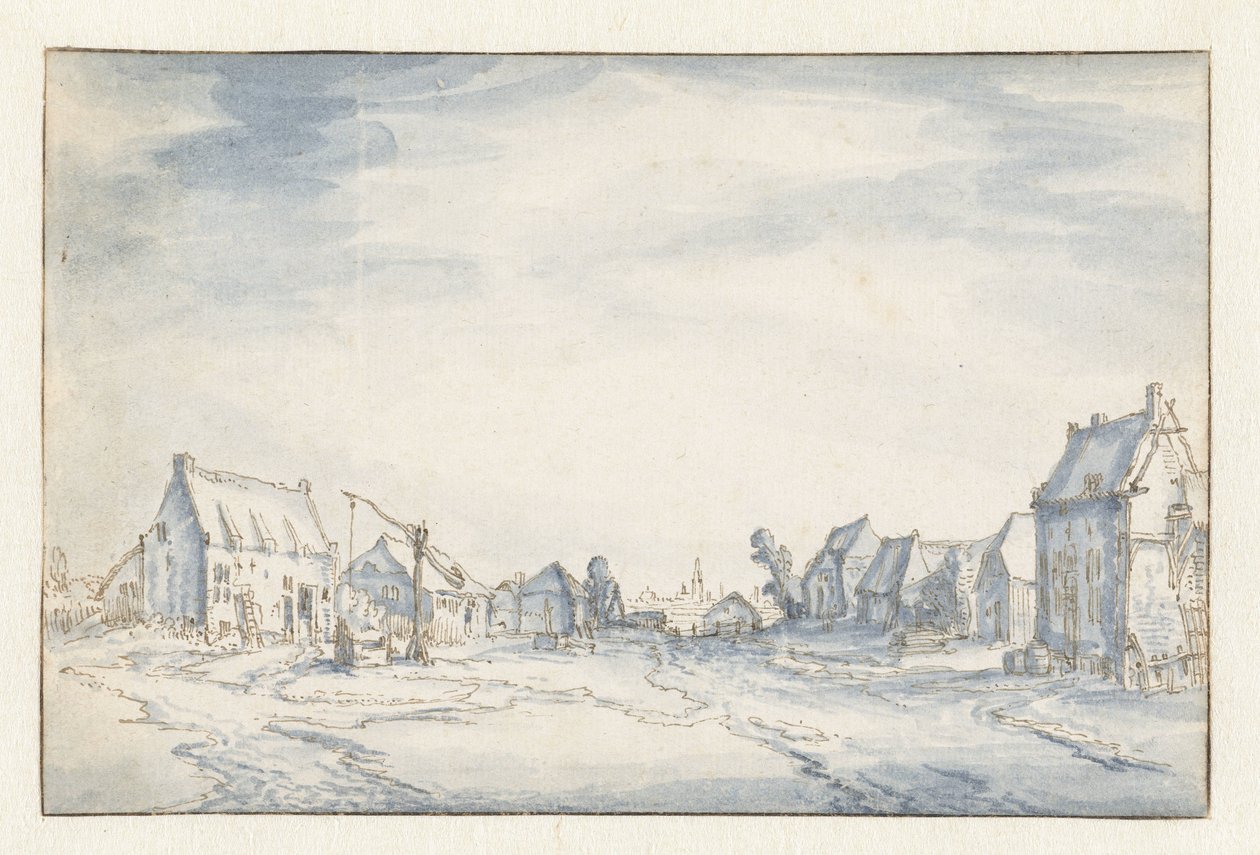 utsikt över byn av Claes Jansz. Visscher (II) (attributed to)