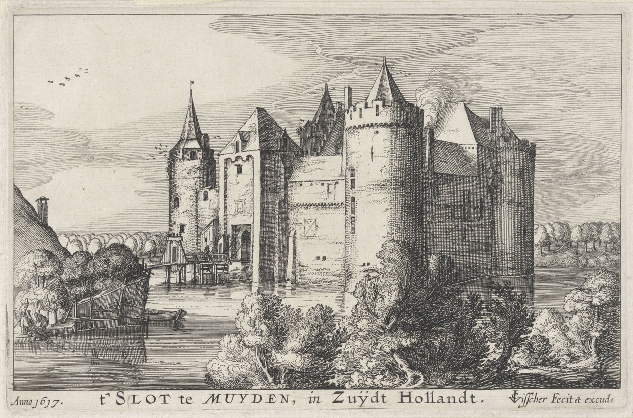 Utsikt över Muiderslot t