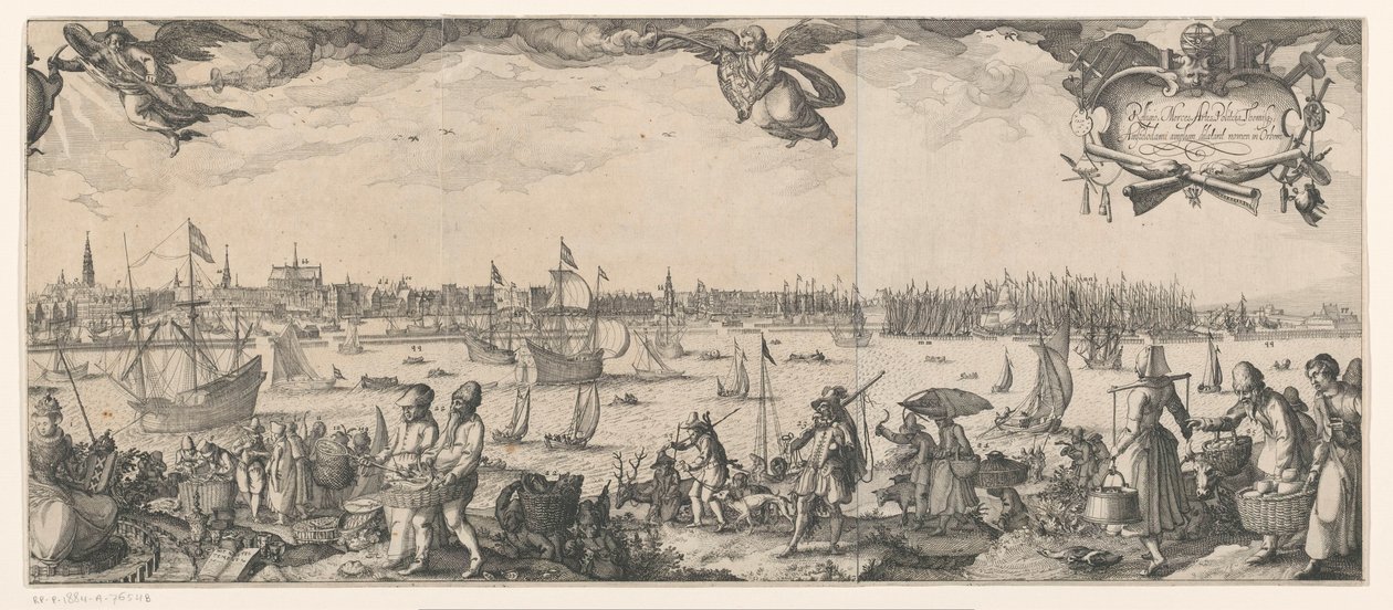 Profil av Amsterdam, sett från IJ (höger del) av Claes Jansz. Visscher (II)