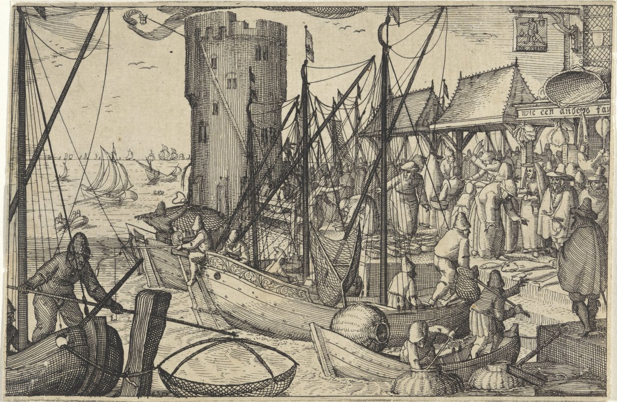 Fiskmarknaden av Claes Jansz. Visscher (II)