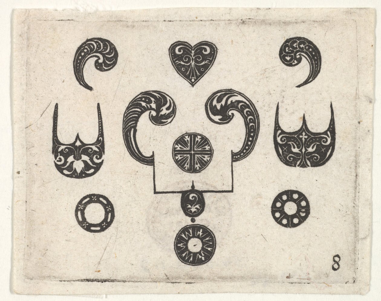 Svarttryck med olika motiv, ca. 1620. av Claes Jansz Visscher