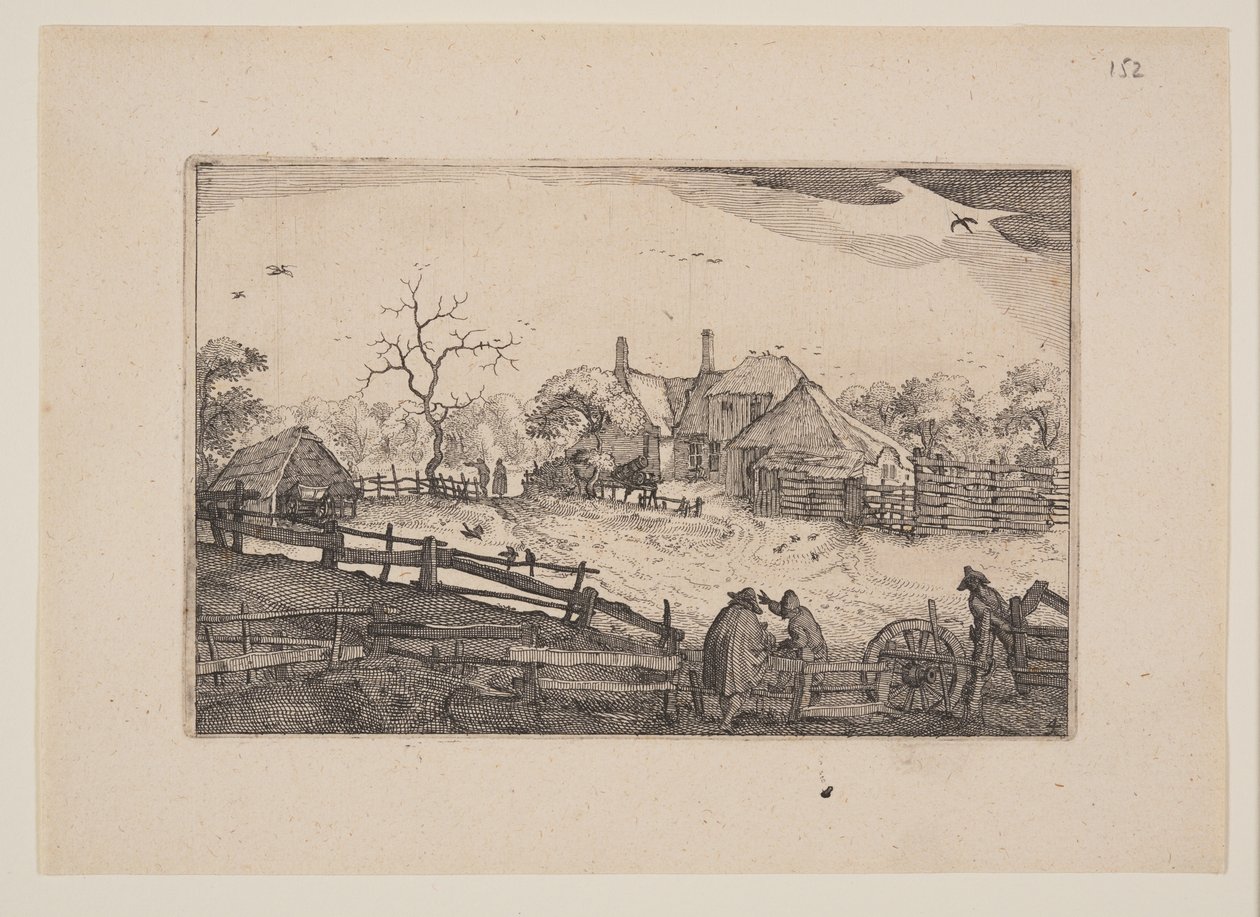 Faderns värdshus, från vyer i omgivningarna kring Haarlem (Plaisante Plaetsen) av Claes Jansz. Visscher