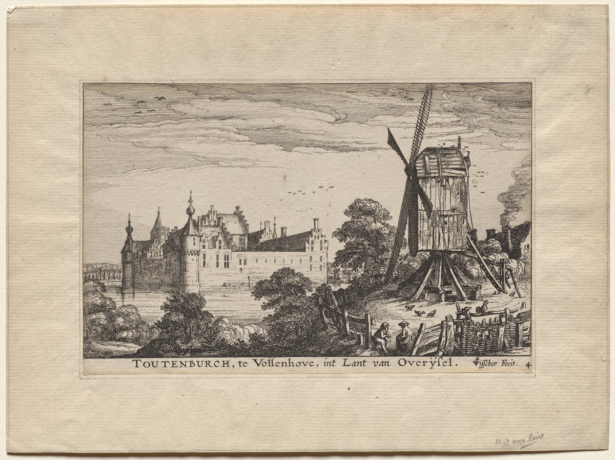 Fyra slott i Holland och Utrecht: Slottet Toutenburgh i Vollenhove av Claes Jansz Visscher