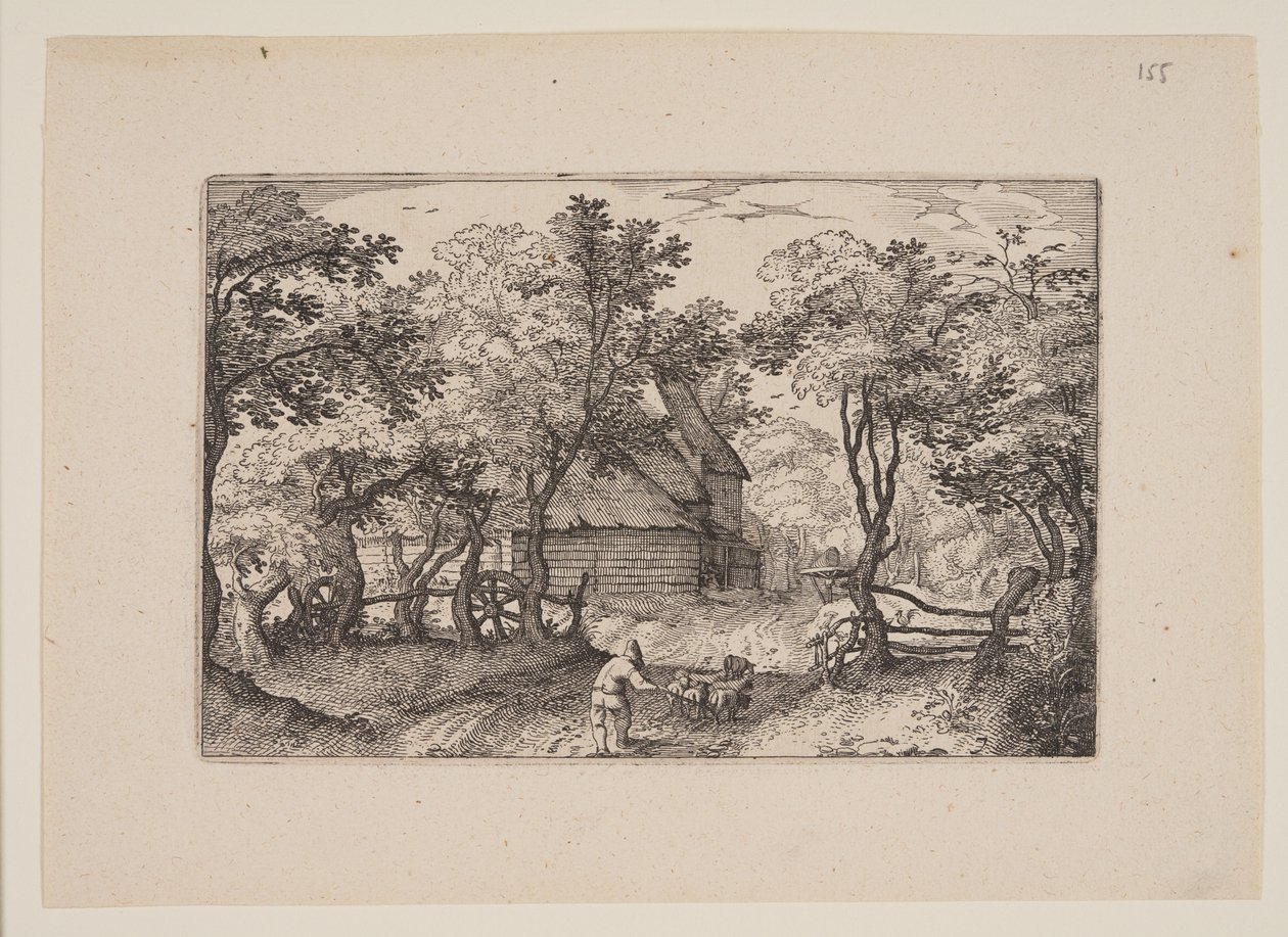Vägen mot Heemstede, från vyer i omgivningarna kring Haarlem (Plaisante Plaetsen) av Claes Jansz. Visscher