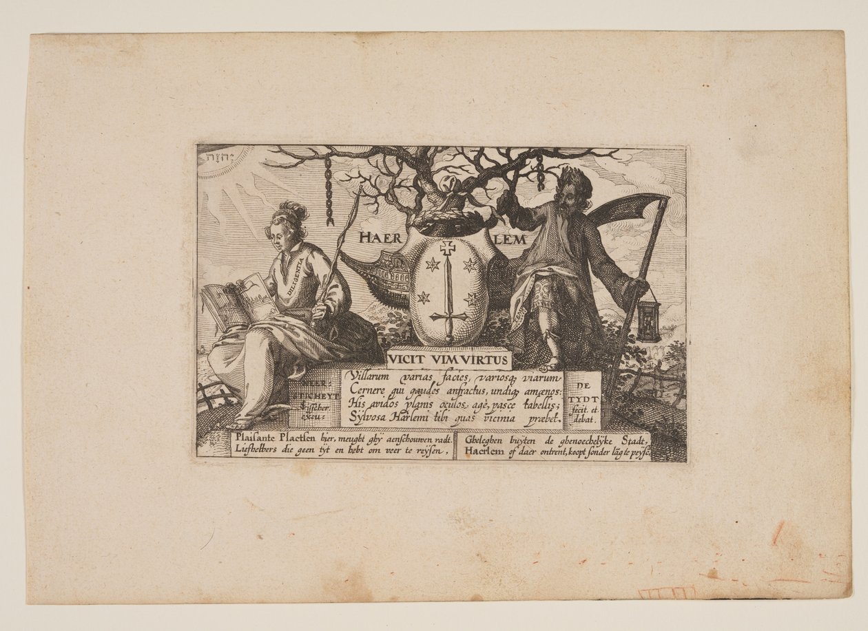 Titelplansch, ur Vyer i Haarlems omgivningar (Plaisante Plaetsen) av Claes Jansz. Visscher